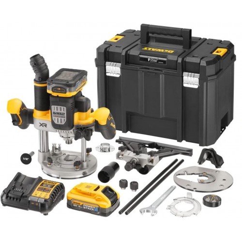 DeWALT DCW620H2 Akumulatorowa frezarka górnowrzecionowa (12mm/18V/2x5,0Ah) Tstak