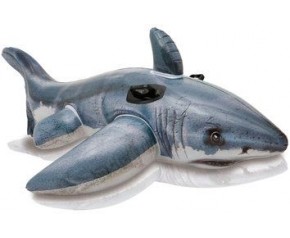 INTEX White Shark Ride-On Dmuchana zabawka do pływania wielki biały rekin 57525NP