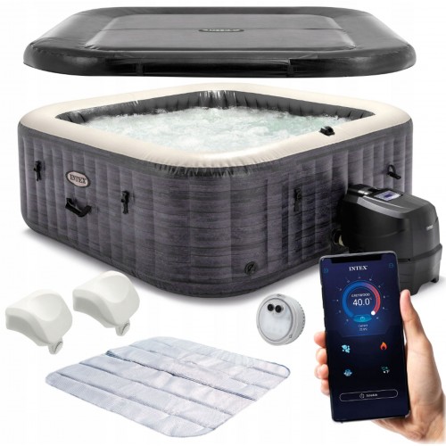 INTEX Pure Spa Greystone Deluxe Hot Tub z systemem wody solnej 28452NP