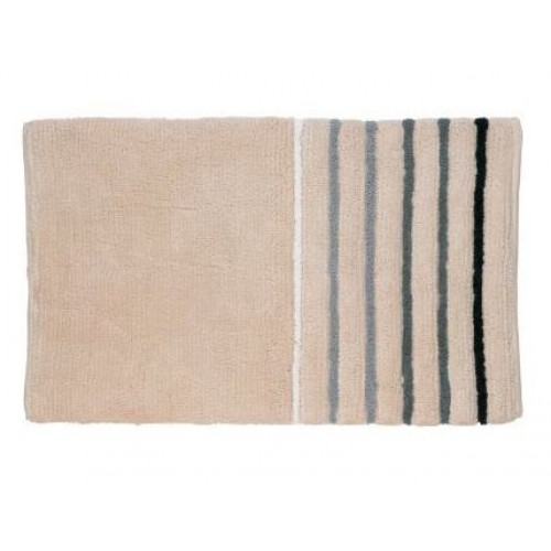 KELA Bawełniany dywanik łazienkowy w paski LADESSA STRIPES 80x50cm beżowy KL-22483