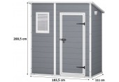 KETER MANOR PENT 6 x 4 Domek ogrodowy, 183,5 x 111 x 200,5 cm 17199514