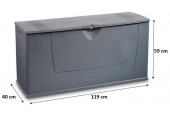 KIS KARISMA 200L Skrzynia ogrodowa 119x40x59cm ciemna szara