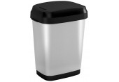 KIS DUAL SWING BIN STYLE M 25L Kosz na śmieci 26 x 37,5 x 48,5 cm srebrny