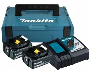 Makita Zestaw Li-ion LXT 18V 2xBL1860B + DC18RC Ładowarka + walizka 198116-4