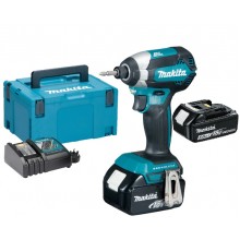 Makita DTD153RTJ Aku. klucz udarowy 1/4" Li -ion (2x5,0Ah/18V/170Nm) Makpac