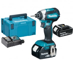 Makita DTD153RTJ Aku. klucz udarowy 1/4" Li -ion (2x5,0Ah/18V/170Nm) Makpac