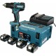 Makita DDF459RF4J Wiertarko-Wkrętarka Akumulatorowa (4x3,0Ah/ 18V +DC18RC) MAKPAC