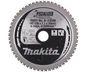 Makita B-33744 Tarcza do piły, Specialized T.C.T, 136x20 mm, 56Z