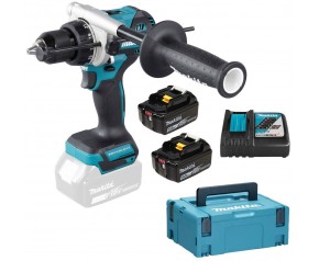 Makita DHP486RTJ Akum. wiertarko-wkrętarka udarowa LXT 18V 5,0 Ah, Makpac