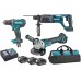 Makita DLX3078TX1 Zestaw Akku-Set DGA504+DHR241+DDF482 Li-ion LXT 18V (3x5,0Ah+DC18RC)