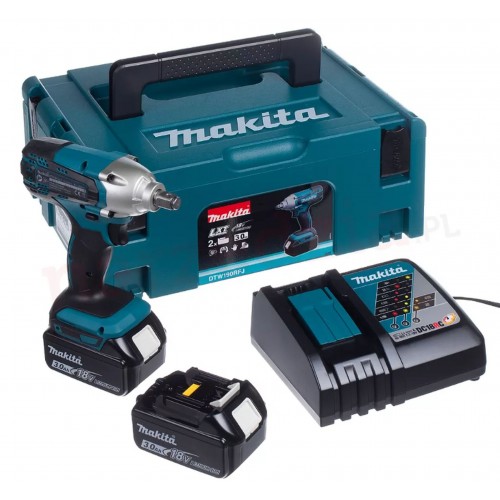 Makita DTW190RFJ Klucz udarowy (1/2''/190Nm) Li-ion LXT (2 x 3,0 Ah/18V) Makpac