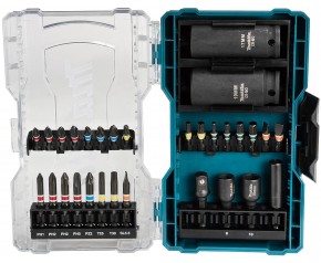 Makita E-07060 Zestaw bitów i kluczy nasadowych, 30 szt.