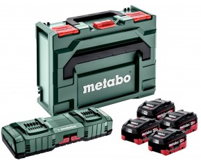 Metabo 4 akumulatory LiHD 18V/10.0Ah + ładowarka ASC 145 DUO + metaBOX 685143000