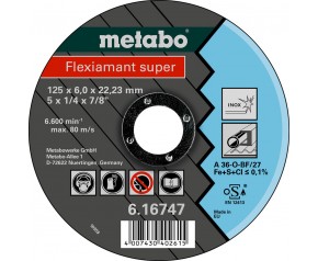 Metabo Flexiamant Super Tarcza tnąca 125 x 6,0 x 22,23 inox, SF 27 616747000