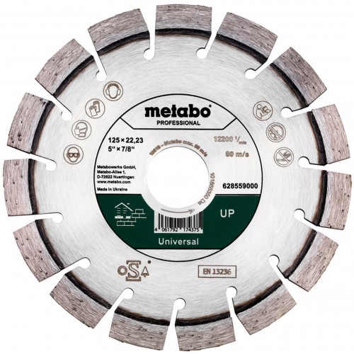Metabo Diamentowe Tarcze Tnące 125 x 22,23 mm Professional 628559000
