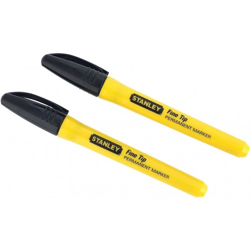 Stanley 0-47-316 Marker czarny, fine tip, 2szt