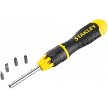 Stanley 0-68-010 Multi-Bit wkrętak z grzechotką i 10 wymiennymi końcówkami