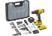 Stanley SFMCD700D2A FatMax V20 Wiertarko-wkrętarka 18V, akcesoria 100el, walizka