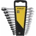 Stanley STMT82847-0 Zestaw kluczy płasko-oczkowych z grzechotką (8-19mm), 12szt