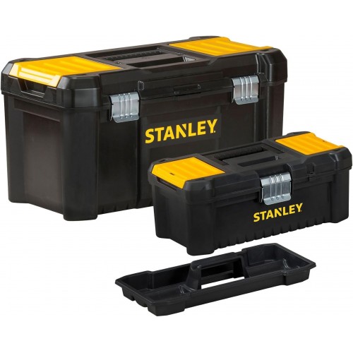 Stanley STST1-75772 Essential 2 skrzynie 19" + 12,5", metalowy zatrzask