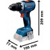 BOSCH GSR 18V-65 PROFESSIONAL Wiertarko-wkrętarka, 2× GBA 4.0Ah, L-case 06019N3231