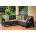 ALLIBERT CORFU RELAX Sofa narożna, 190 x 190 x 79 cm, brązowy/bezowy 17208435